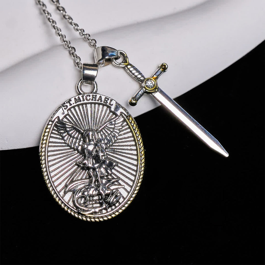 Sword & Shield St. Michael Pendant