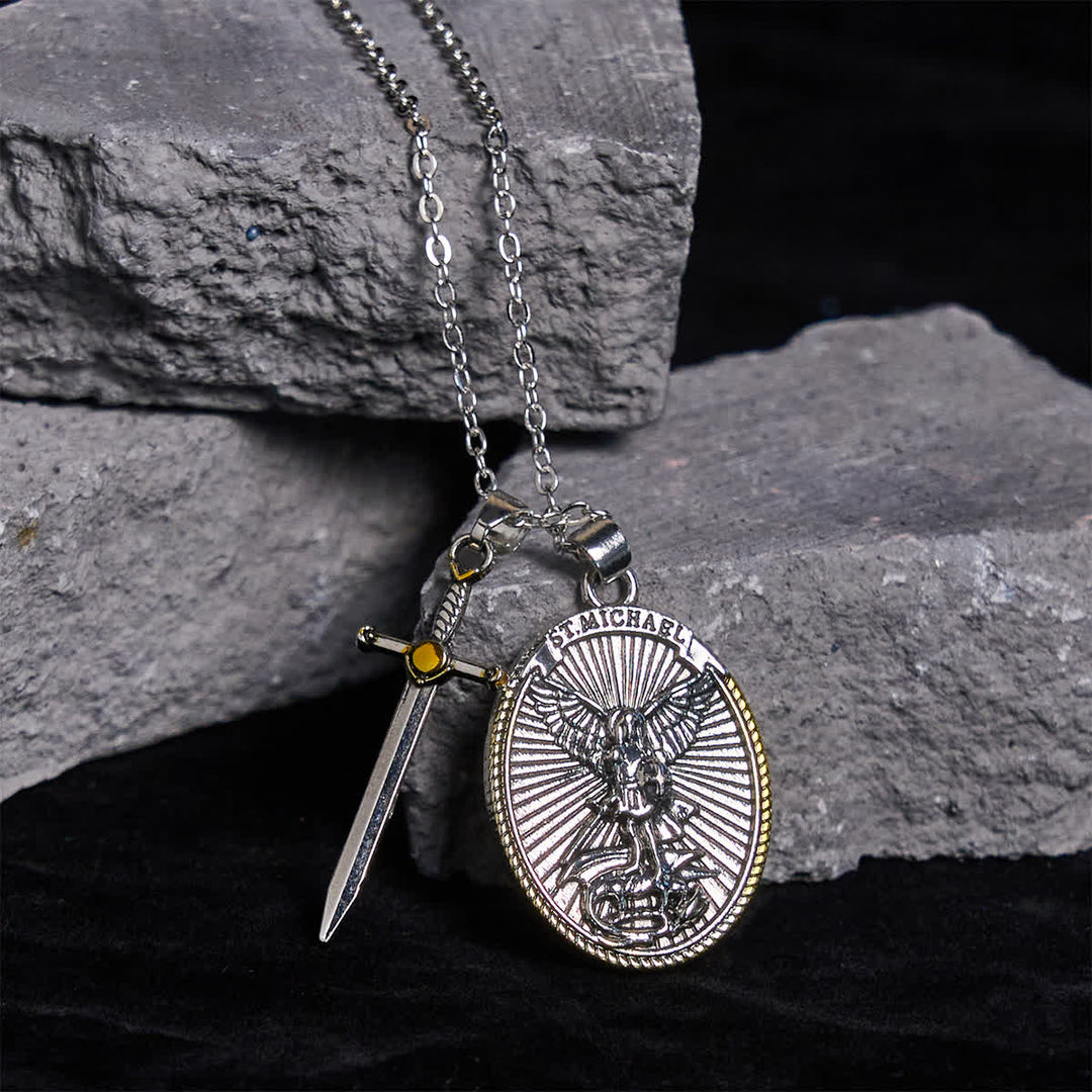 Sword & Shield St. Michael Pendant