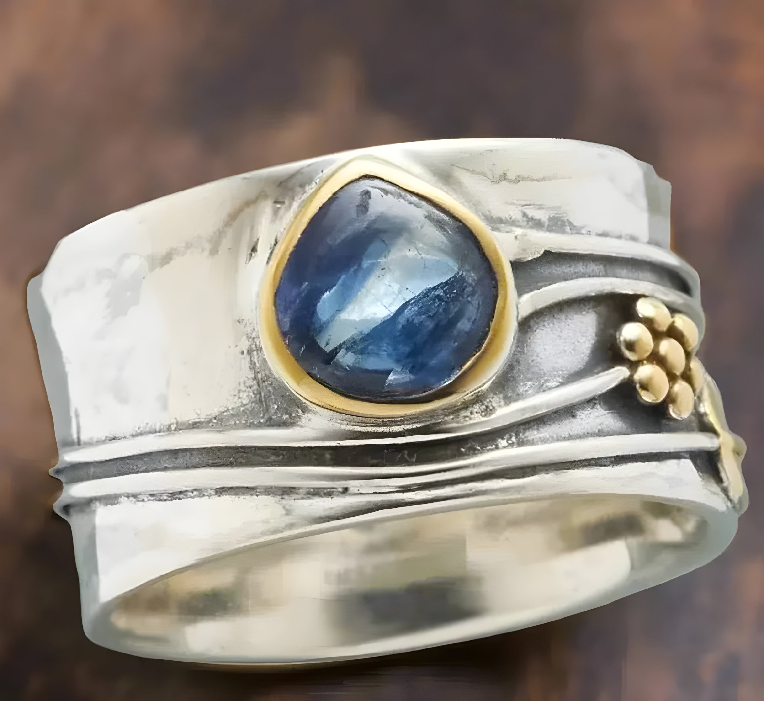 Bohemian Gemstone Meditation Ring